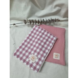 Toallitas cuadros rosa (Pack de 2)