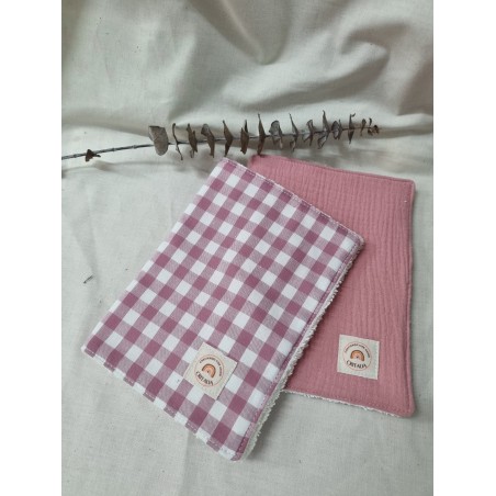 Toallitas cuadros rosa (Pack de 2)