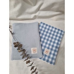 Toallitas cuadros azul (Pack de 2)