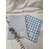 Toallitas cuadros azul (Pack de 2)
