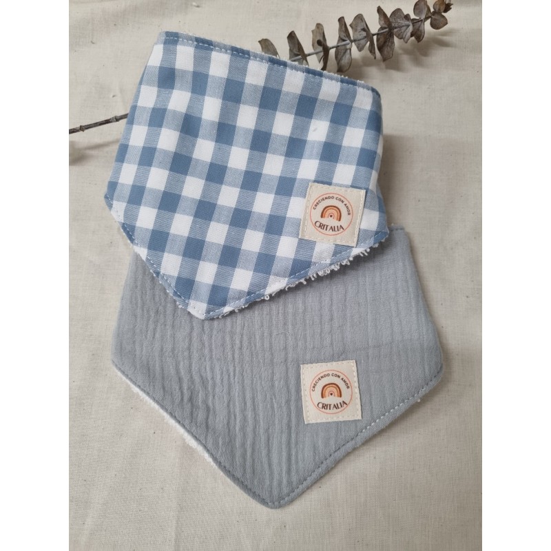 Bandana Cuadros Azul (Pack de 2)