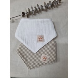Bandana Cuadros Tostado (Pack de 2)