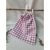 Bolsa merienda cuadro rosa