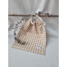 Bolsa merienda cuadro beige