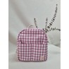 Mochila paseo cuadro rosa