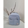 Mochila paseo cuadro azul