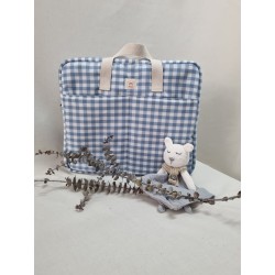 Bolsa Cuadros azul