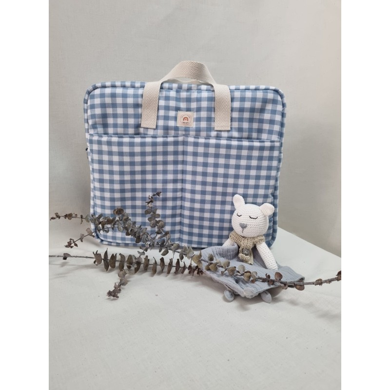 Bolsa Cuadros azul