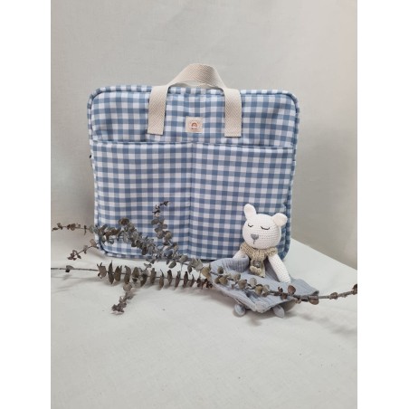 Bolsa Cuadros azul